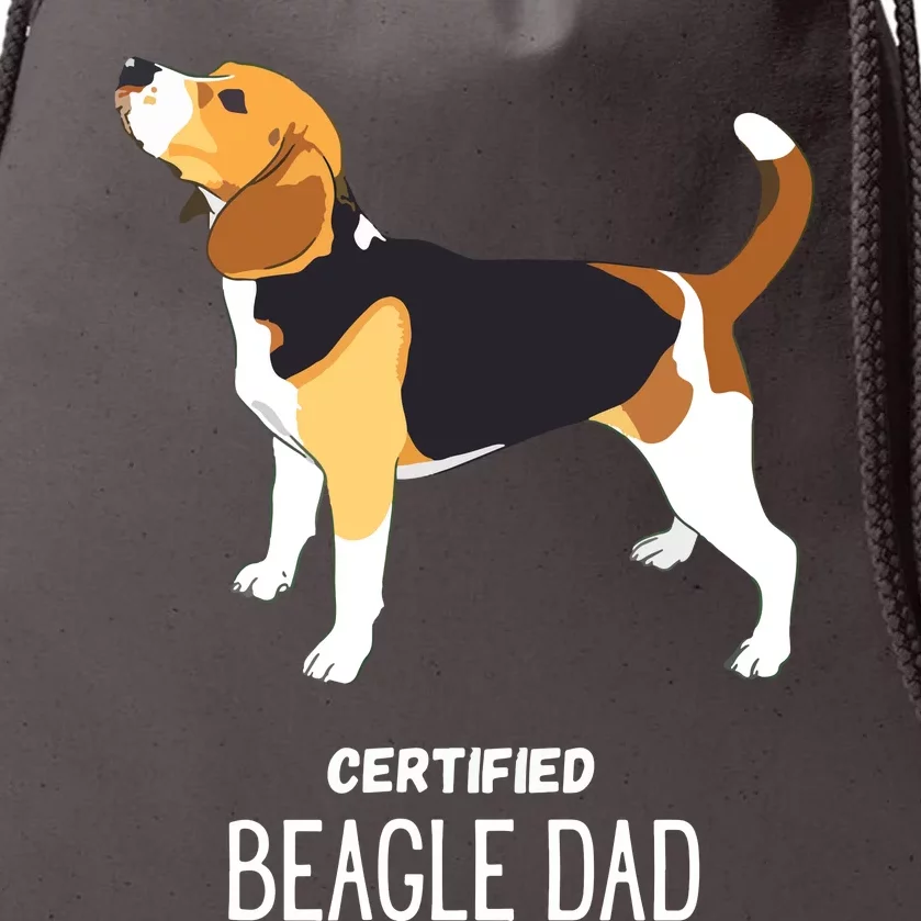 Certified Beagle Dad Drawstring Bag