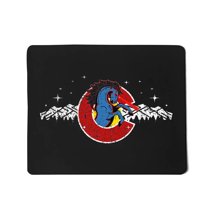 Colorado Blucifer Demon Horse Mousepad