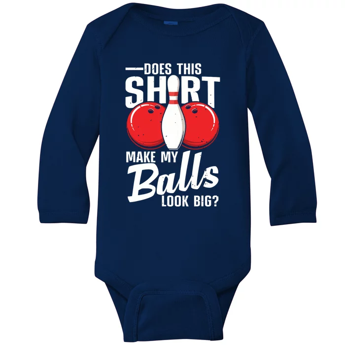 Cool Bowling Design For Men Women Bowling Ball Sport Bowler Baby Long Sleeve Bodysuit