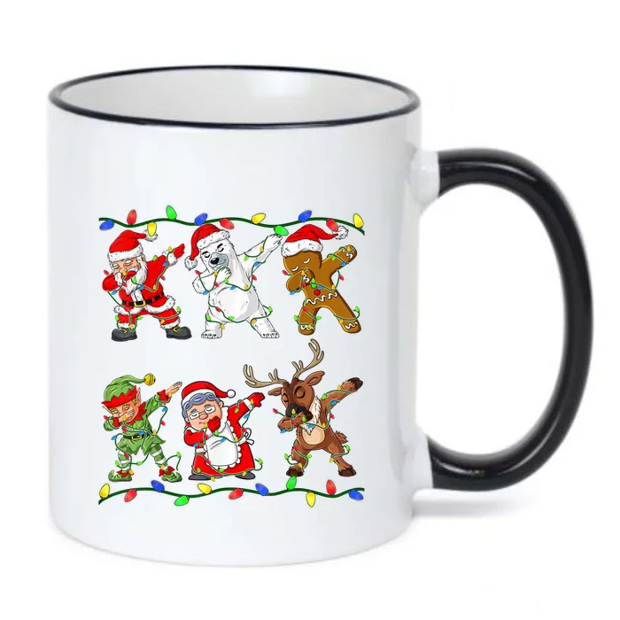 Christmas Boys Dabbing Santa Deer Friends Xmas Gift Black Color Changing Mug