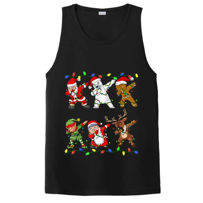 Christmas Boys Dabbing Santa Deer Friends Xmas Gift Performance Tank