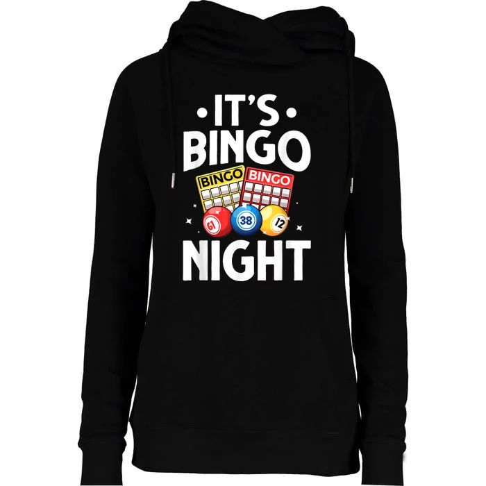 Cute Bingo Design For Men Women Bingo Lovers Casino Gambling Womens Funnel Neck Pullover Hood