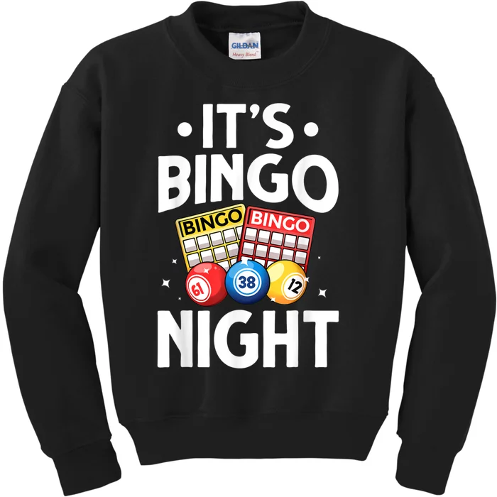 Cute Bingo Design For Men Women Bingo Lovers Casino Gambling Kids Sweatshirt