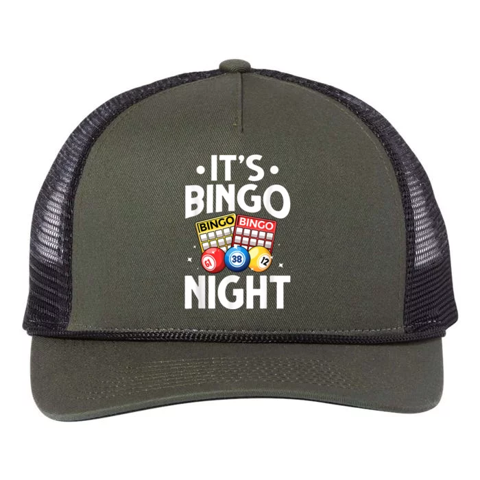 Cute Bingo Design For Men Women Bingo Lovers Casino Gambling Retro Rope Trucker Hat Cap