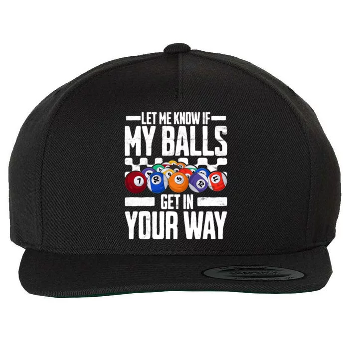 Cool Billiards Design Funny Billiard Pool Player Gift Wool Snapback Cap