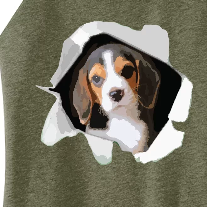 Cute Beagle Dog Puppy Lover Men Women Women’s Perfect Tri Rocker Tank