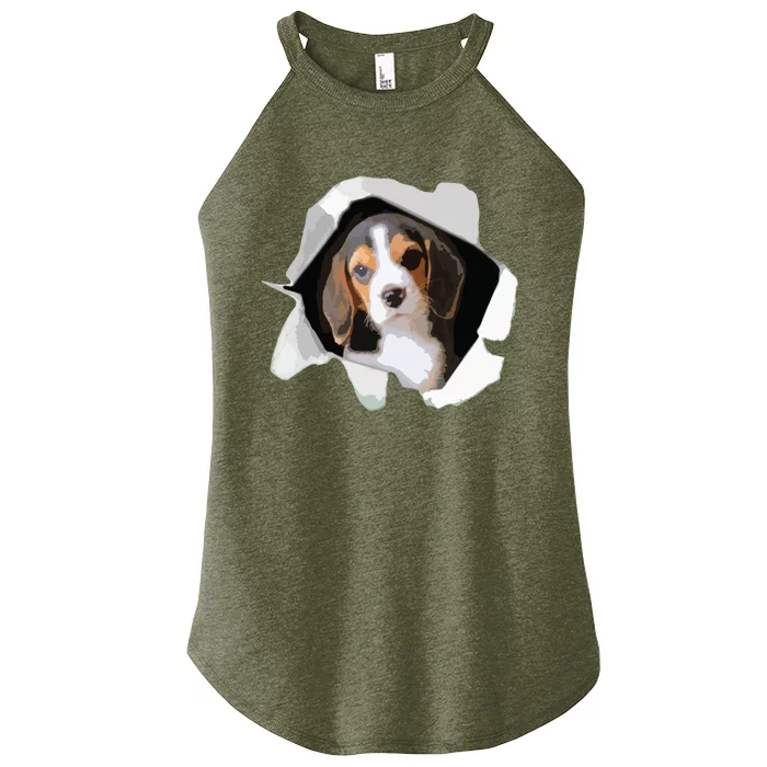 Cute Beagle Dog Puppy Lover Men Women Women’s Perfect Tri Rocker Tank