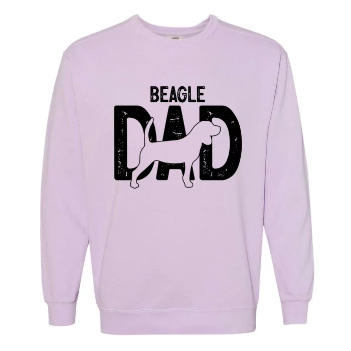 Cute Beagle Dad Dog Puppy Lover Father Cute Gift Garment-Dyed Sweatshirt