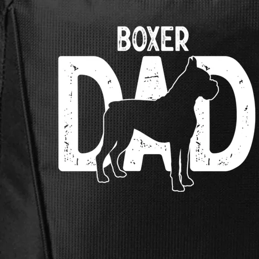 Cute Boxer Dog Dad Puppy Lover Father Gift City Backpack