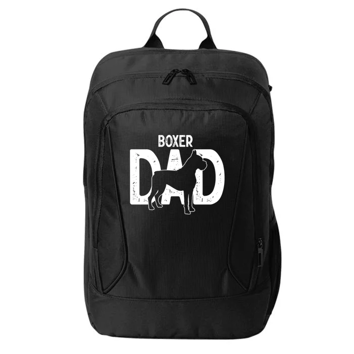 Cute Boxer Dog Dad Puppy Lover Father Gift City Backpack