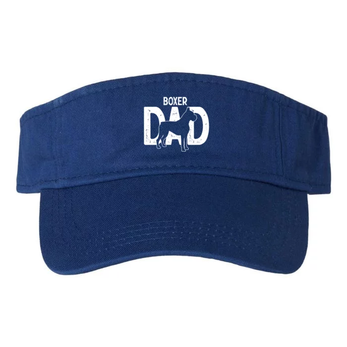 Cute Boxer Dog Dad Puppy Lover Father Gift Valucap Bio-Washed Visor