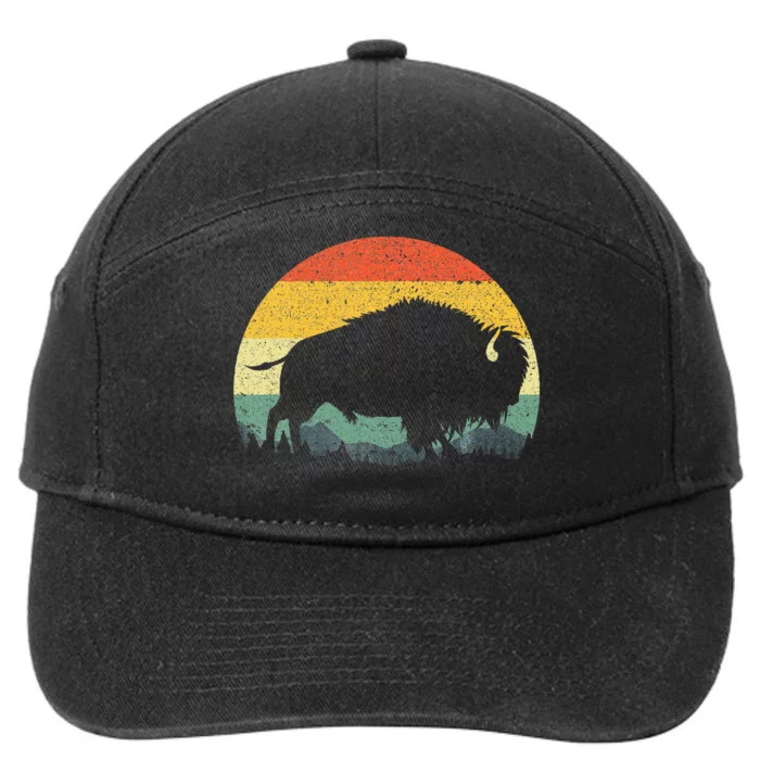 Cool Bison Design For Women Buffalo Bison Lovers 7-Panel Snapback Hat