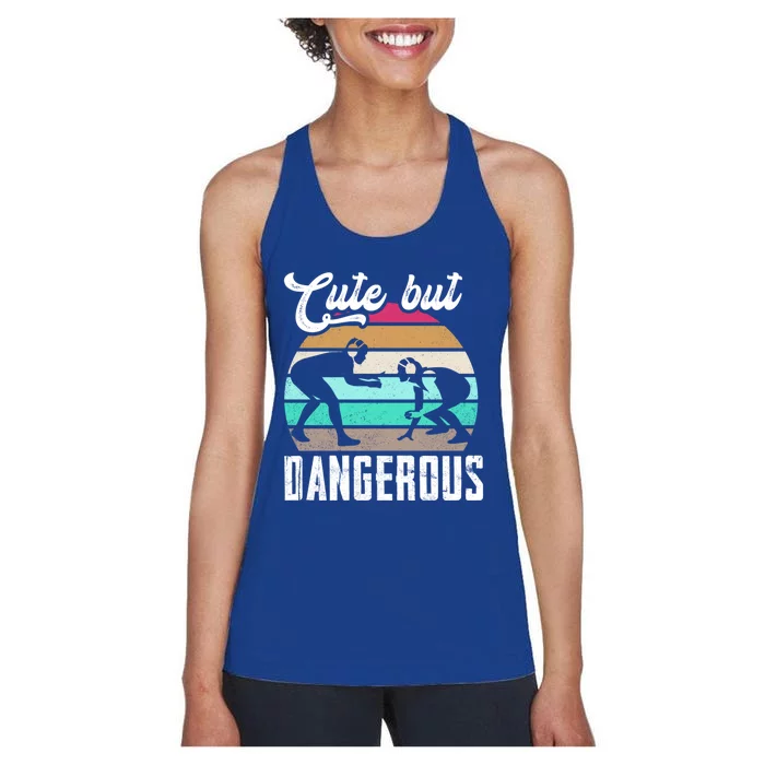 Cute But Dangerous Wrestling N Gift Women's Racerback Tank