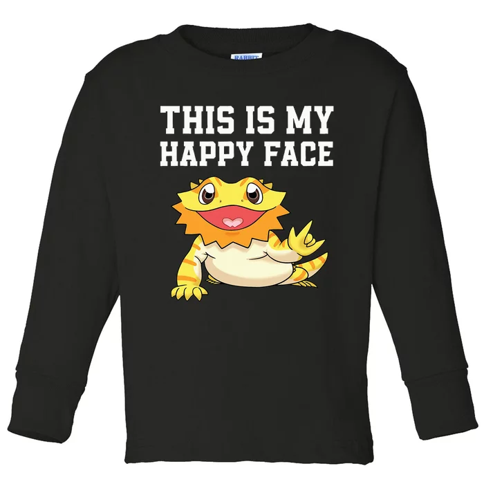 Cute Bearded Dragon For Reptile Lizard Pet Lover Toddler Long Sleeve Shirt