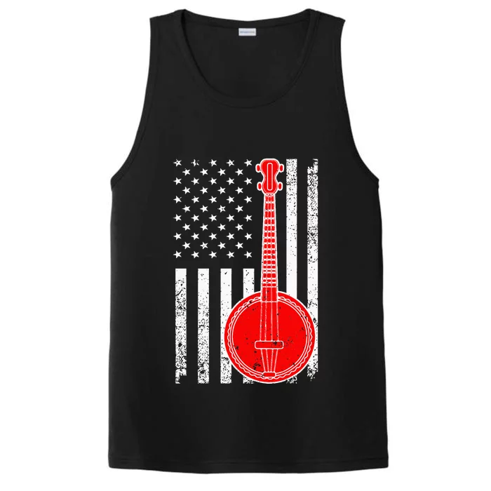 Cool Banjo Design Bluegrass Banjo Player Performance Tank