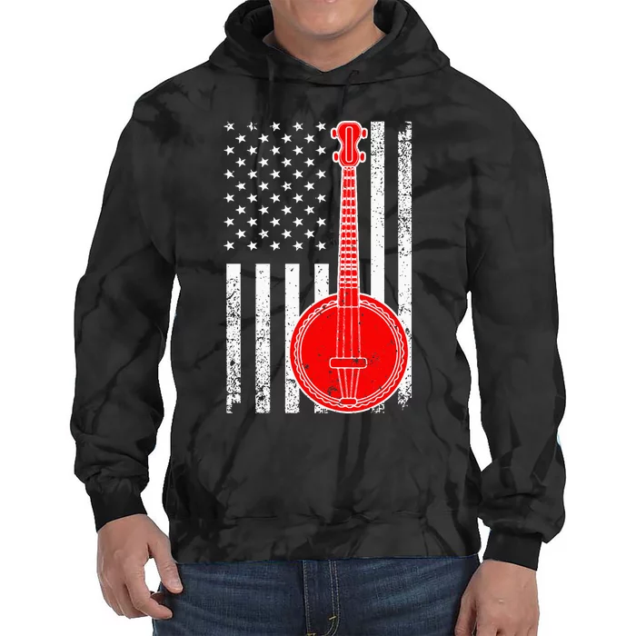 Cool Banjo Design Bluegrass Banjo Player Tie Dye Hoodie