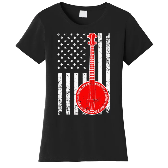 Cool Banjo Design Bluegrass Banjo Player Women's T-Shirt