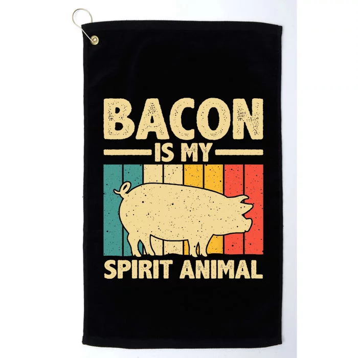 Cool Bacon Design Bacon Pig Pork Lover Platinum Collection Golf Towel