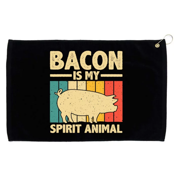 Cool Bacon Design Bacon Pig Pork Lover Grommeted Golf Towel