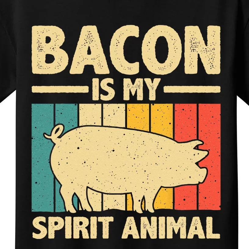 Cool Bacon Design Bacon Pig Pork Lover Kids T-Shirt