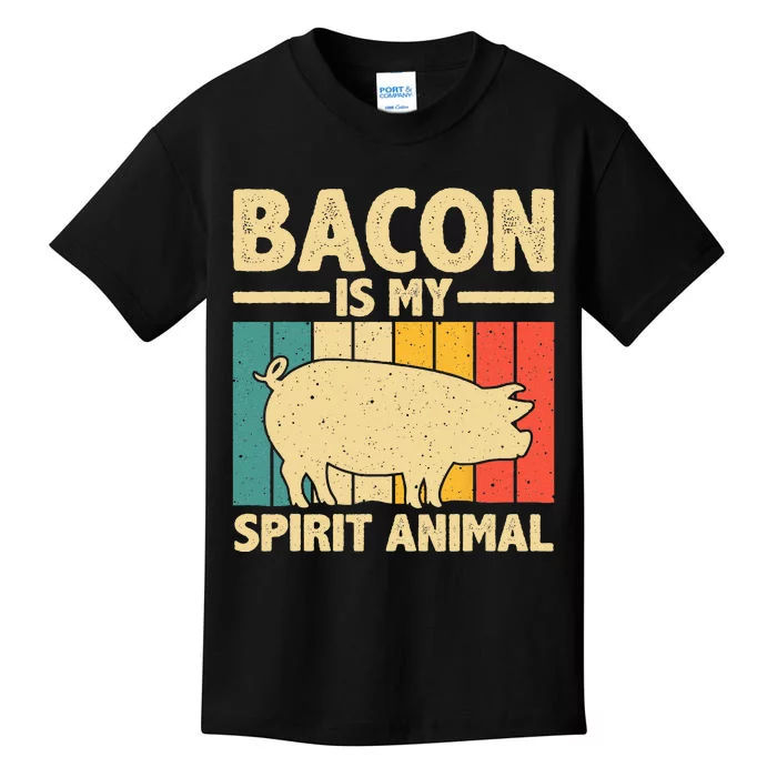 Cool Bacon Design Bacon Pig Pork Lover Kids T-Shirt