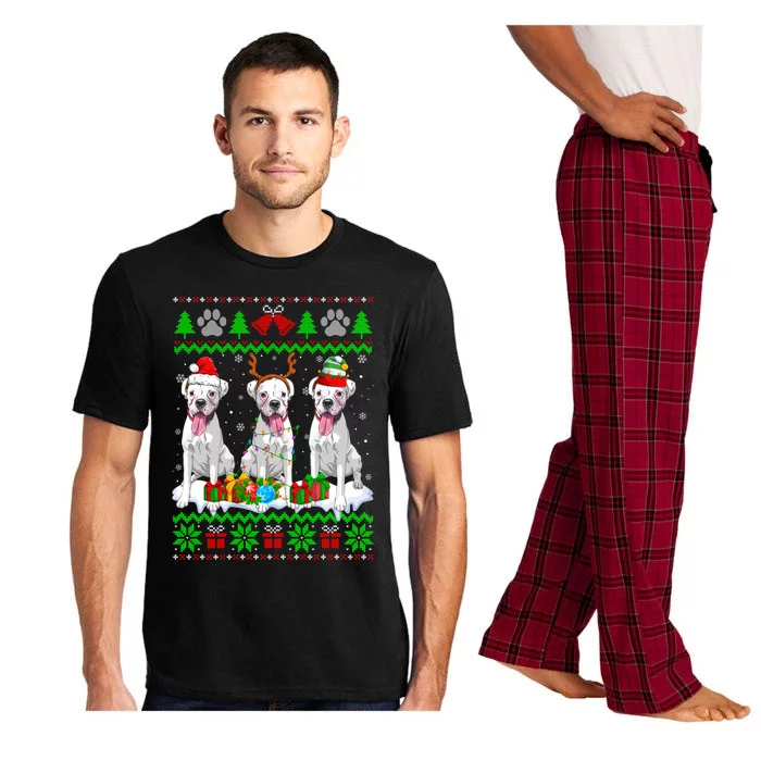 Christmas Boxer Dog Puppy Lover Ugly Xmas Sweater Meaningful Gift Pajama Set