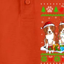 Christmas Beagle Dog Puppy Lover Ugly Xmas Sweater Meaningful Gift Dry Zone Grid Performance Polo