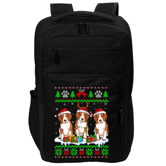 Christmas Beagle Dog Puppy Lover Ugly Xmas Sweater Meaningful Gift Impact Tech Backpack