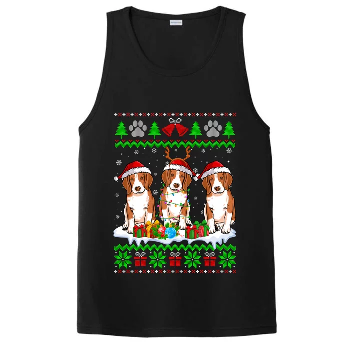 Christmas Beagle Dog Puppy Lover Ugly Xmas Sweater Meaningful Gift Performance Tank