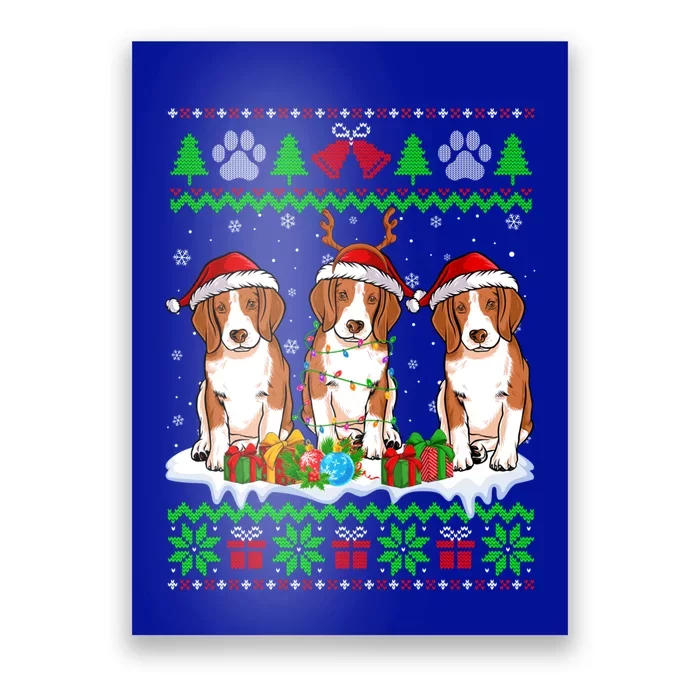 Christmas Beagle Dog Puppy Lover Ugly Xmas Sweater Meaningful Gift Poster