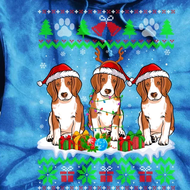 Christmas Beagle Dog Puppy Lover Ugly Xmas Sweater Meaningful Gift Tie Dye Hoodie