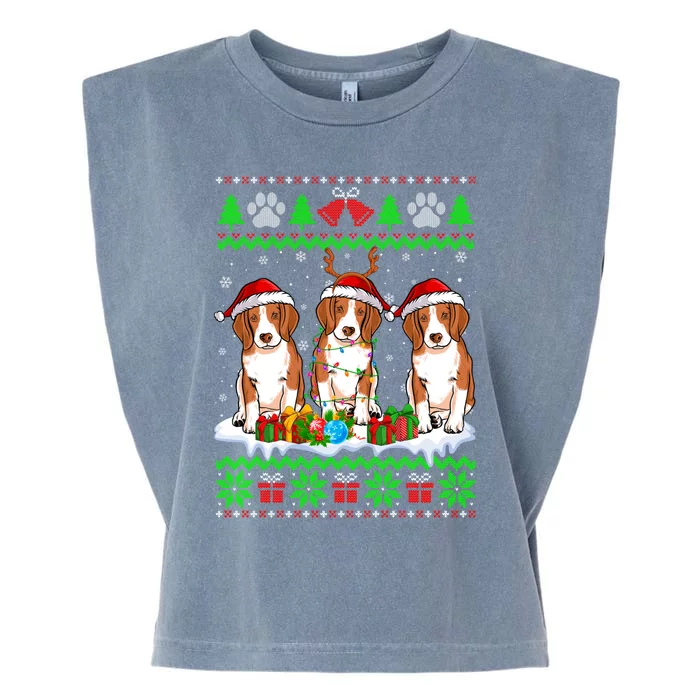 Christmas Beagle Dog Puppy Lover Ugly Xmas Sweater Meaningful Gift Garment-Dyed Women's Muscle Tee