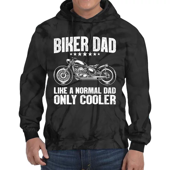 Cool Biker Design For Dad Motorcycling Motorcycle Biker Tie Dye Hoodie