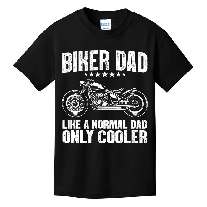 Cool Biker Design For Dad Motorcycling Motorcycle Biker Kids T-Shirt