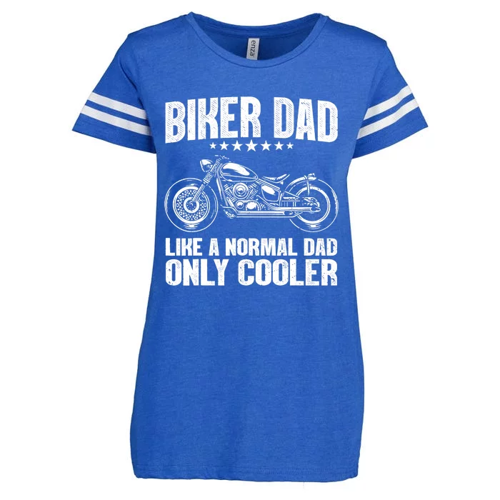 Cool Biker Design For Dad Motorcycling Motorcycle Biker Enza Ladies Jersey Football T-Shirt