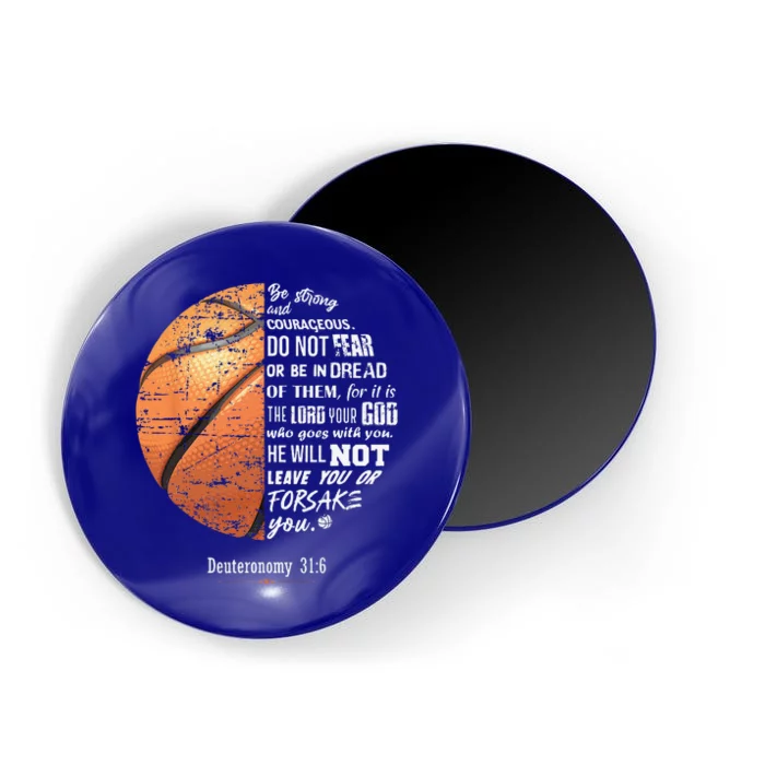 Christian Basketball Deuteronomy Bible Verse Faith In God Magnet