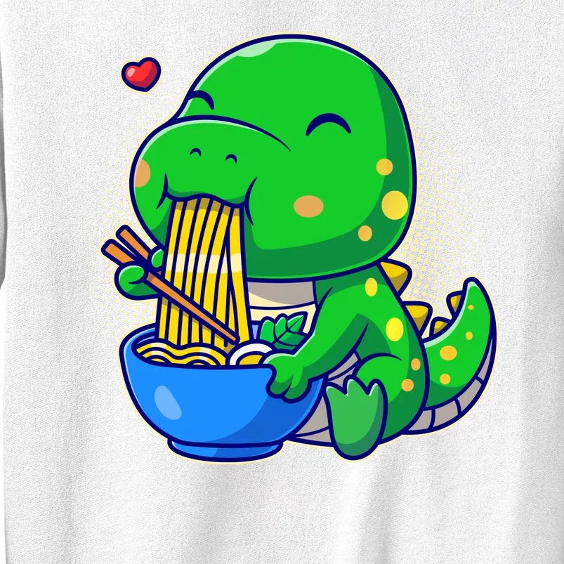 Cute Baby Dino Trex Eating Ramen Noodles Sweatshirt