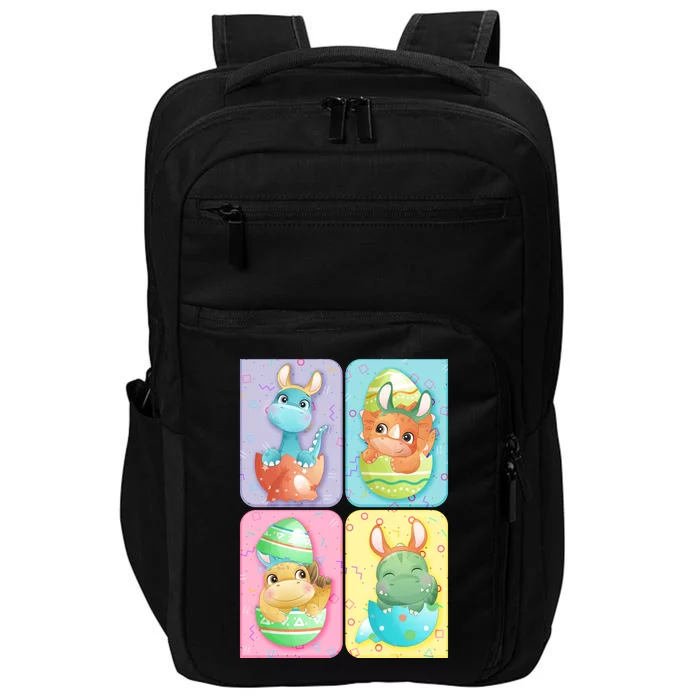 Cute Baby Dinosaurs Easter Eggs Impact Tech Backpack