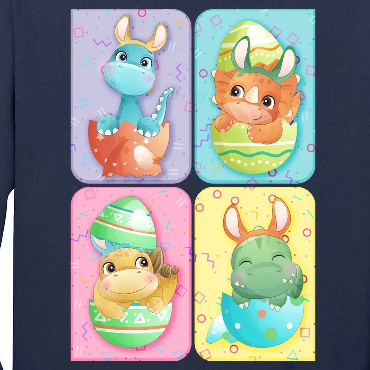 Cute Baby Dinosaurs Easter Eggs Tall Long Sleeve T-Shirt