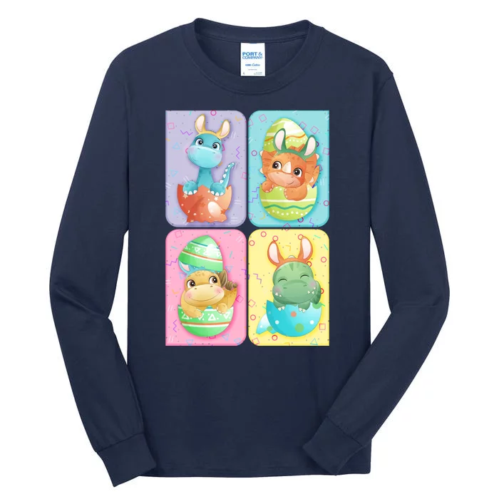 Cute Baby Dinosaurs Easter Eggs Tall Long Sleeve T-Shirt