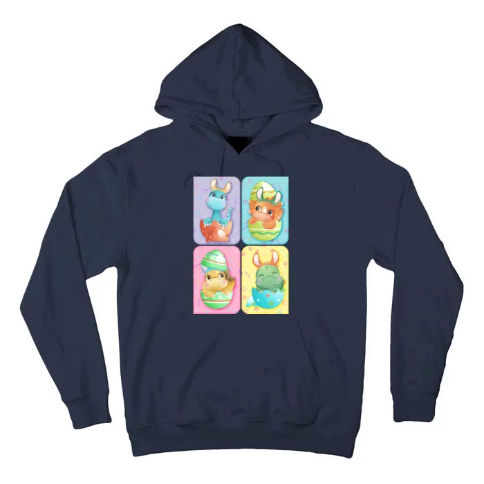 Cute Baby Dinosaurs Easter Eggs Tall Hoodie