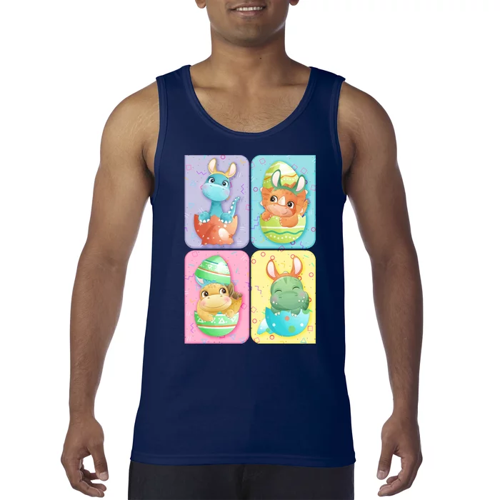 Cute Baby Dinosaurs Easter Eggs Tank Top