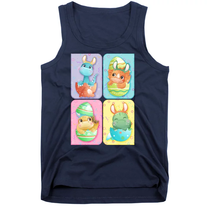 Cute Baby Dinosaurs Easter Eggs Tank Top