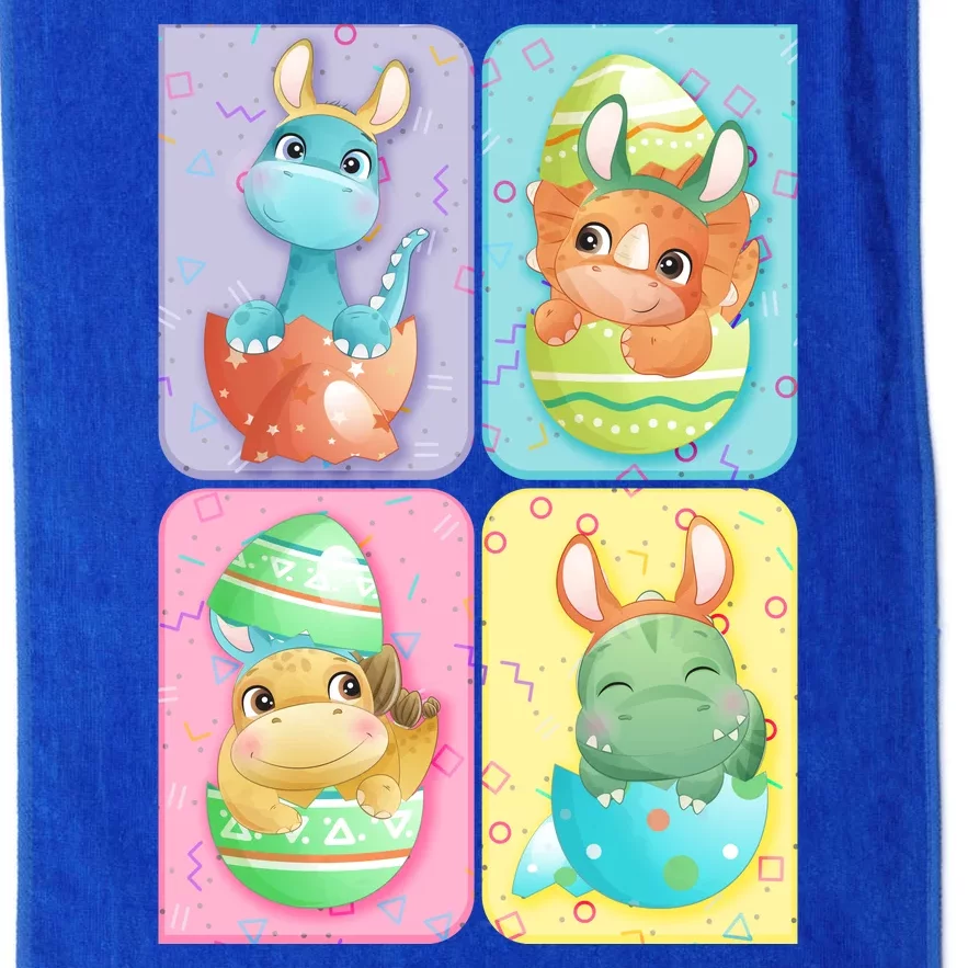 Cute Baby Dinosaurs Easter Eggs Platinum Collection Golf Towel