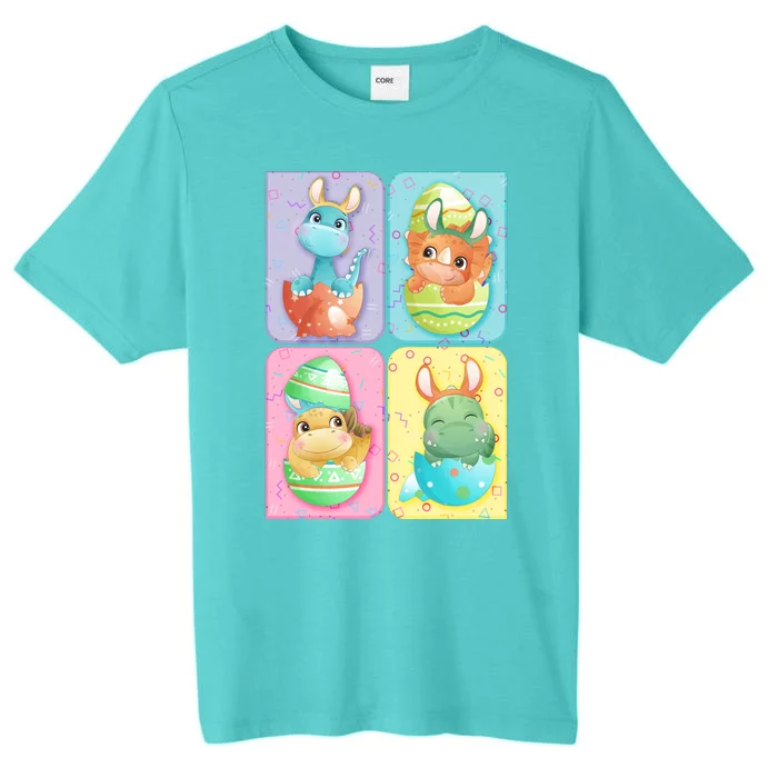 Cute Baby Dinosaurs Easter Eggs ChromaSoft Performance T-Shirt