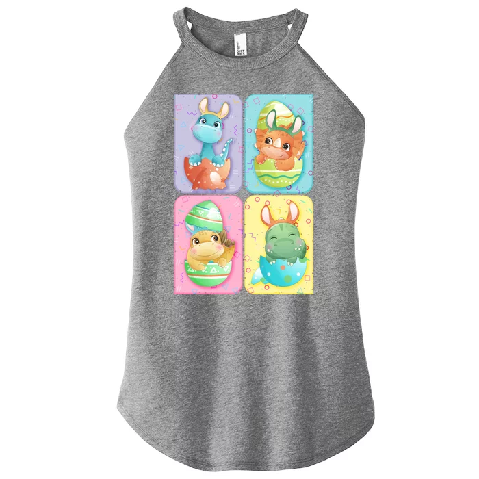 Cute Baby Dinosaurs Easter Eggs Women’s Perfect Tri Rocker Tank