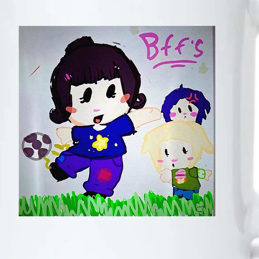 Cute Bff Drawing Premium Black Color Changing Mug