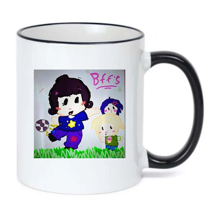 Cute Bff Drawing Premium Black Color Changing Mug