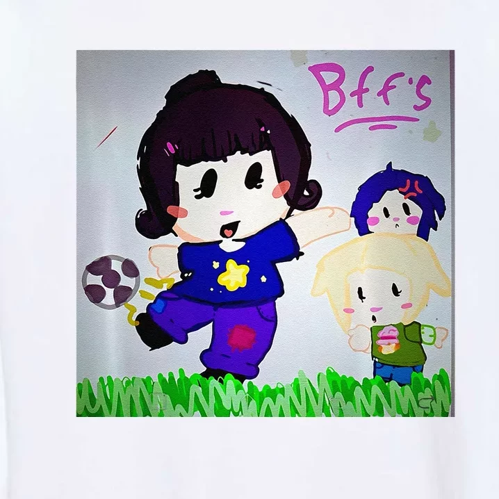 Cute Bff Drawing Premium Garment-Dyed Sweatshirt