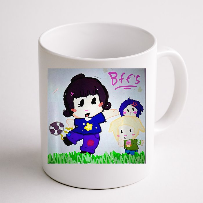 Cute Bff Drawing Premium Front & Back Coffee Mug